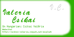 valeria csikai business card